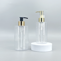 Bouteille de shampooing en plastique PETG 200ml 300ml 350ml 450ml Bouteille Conteneur Bouteille transparente vide avec pompe à lotion pour gel douche