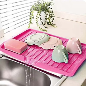<span class=keywords><strong>Grand</strong></span> égouttoir en silicone pour le séchage de l'évier de cuisine Organisateurs de plan de travail Égouttoir à vaisselle en plastique pour la vaisselle et la vaisselle - Product Image 1