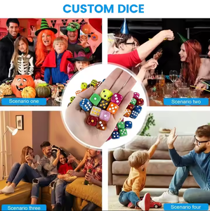 לוח משחק צבעוני מותאם אישית שרף פלסטיק d6 קוביות אקרילית בפינה 16 מ "מ קוביה אקרילית - Product Image 5