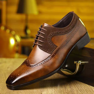 High Quality Breathable Lightweight Walking <b>Shoes</b> Men's Autumn And Winter Leather <b>Shoes</b> Soft Comfortable Anti <b>Slip</b> Casual <b>Shoes</b> - Product Image 6