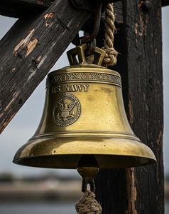 Campana de metal de calidad súper premium con acabado dorado de estilo antiguo, campana artesanal de latón para uso en puertas, de exportadores. - Product Image 3