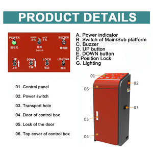 Jidbao BN-BDJ001 4.5m nền tảng Hai cấp siêu mỏng bánh xe liên kết 5000kg cắt kéo CE chứng nhận thương mại cấp xe nâng - Product Image 2
