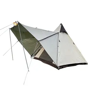 Tenda piramidale Multi-persona per campeggio all'aperto a doppio strato tettuccio automatico e di ventilazione parasole
