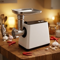 Hachoir à viande électrique multifonction AZ-MG093 pour la préparation culinaire à domicile, avec options de presse-agrumes, trancheuse et accessoires pour la fabrication de biscuits