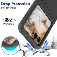 Pour Motorola Razr 2024/2025/Razr 60 Étui antichoc double couche TPU souple PC rigide Conception hybride Anti-empreintes digitales Dos mat