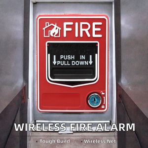 従来の手動式コールポイント火災警報システム付属品高品質ABSワイヤレスプルステーション（最大10m）吠え声警報 - Product Image 2
