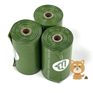 Custom Logo Printed Dog Poo Waste Bags Eco-Friendly Biodegradable <b>Compostable</b> Cornstarch Strong Odor Control for Cats Pet Dogs - Product Image 1
