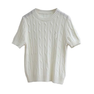 Quantité minimale de commande bas élégant <span class=keywords><strong>jaune</strong></span> câble tricot cachemire femmes <span class=keywords><strong>pull</strong></span> - Product Image 3