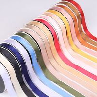 Ruban en satin polyester double face de 2 cm à 2,5 cm, couleur unie, pour la décoration de mariage, les bouquets de fleurs, les emballages de cadeaux de fruits