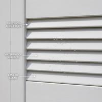 Porte à persiennes blanche classique moderne avec lattes pour armoire, buanderie, système de ventilation et projets de portes
