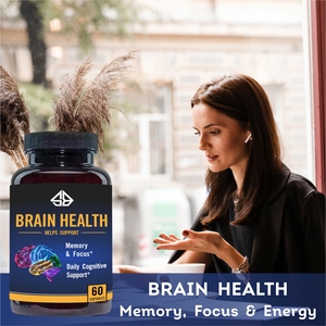 Complément alimentaire pour la santé du cerveau des adultes, mélange d'énergie et de vitamines pour la concentration mentale et la mémoire, 60 capsules - Product Image 3