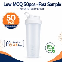 Bouteille de shaker de sport en plastique PP sans BPA de haute qualité, personnalisable avec logo, tasse d'entraînement avec mélangeur fixe, excellente bouteille d'eau