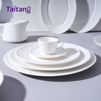 Fabricant de céramique chinois, fournisseur d'ensembles de tasses à café et d'assiettes, vaisselle en porcelaine blanche