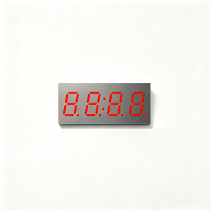 Horloge numérique à affichage à sept segments personnalisée OEM, autocollant de fenêtre, horloge numérique, PVC, PET, adhésif, imprimé à l'écran - Product Image 1