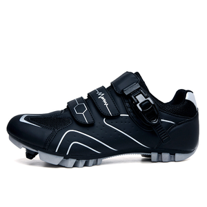 Chaussures de vélo de route et de montagne Earnmore unisexes antidérapantes respirantes en fibre de carbone avec sangles réfléchissantes (Jaune 43) - Product Image 6