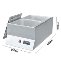 Chauffe-chocolat professionnel à double réservoir, haute efficacité, en acier inoxydable, machine à faire fondre le chocolat électrique commerciale à vendre