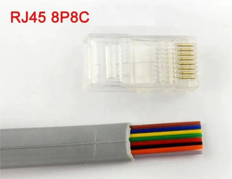 Cabo de telefone plano 28AWG 8P8C