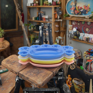 Ensemble de palettes en <span class=keywords><strong>plastique</strong></span> colorées pour peinture aquarelle et acrylique comprenant des brosses à cheveux en nylon-pour la peinture d'art - Product Image 3