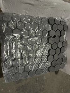 Dalles de pavés en granit noir absolu Smarter Stone à <span class=keywords><strong>prix</strong></span> réduit, carreaux naturels flammés hexagonaux pour pavage extérieur de villas, durables - Product Image 6