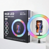 Lampu Ring LED 5V daya tinggi, lampu pencahayaan fotografi Video ponsel pintar, lampu LED kecantikan profesional, dapat diisi ulang daya tinggi 8IN/10in/13In