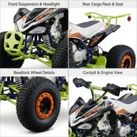 Moto RC électrique 4x4, moto RC de plage, camion tout-terrain haute vitesse, voiture télécommandée, kart de course 35 km/h pour adultes