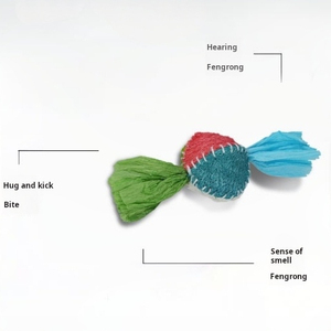 Juguete Natural de Luffa Zenidoo para Mascotas con Caramelo Masticable de Menta para Limpiar y Desgastar los Dientes, Alivia la Congestión en Gatos, Conejos y Hámsteres - Product Image 4