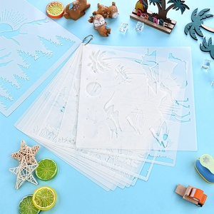 9 pièces Forêt <span class=keywords><strong>Paysage</strong></span> Pochoir Réutilisable DIY Animal <span class=keywords><strong>Dessin</strong></span> Modèle pour Peinture sur Bois Mur Décor - Product Image 4