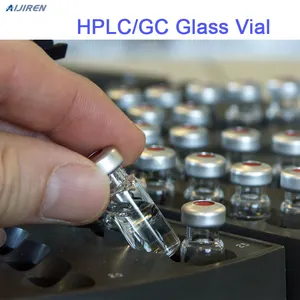 Aijiren 1.5ml 11mm frasco de vidro transparente com tampa de 2mL, frasco de alumínio com fundo plano HPLC GC, frasco de auto-amostra, preço de 2ml