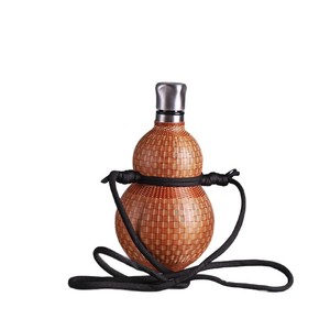 Handmade Bamboo Gourd <b>Thermos</b> Cup With Stainless Steel Inner Liner Portable <b>Tea</b> Set Chinese Style Rattan Gourd Shape - Product Image 5