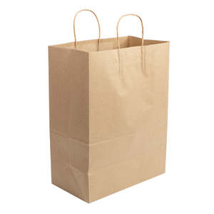 Khpack Vente en gros directe Sacs-cadeaux en papier kraft Logo personnalisé économique pour une utilisation dans les supermarchés Conception de la Chine - Product Image 3