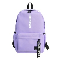 Mochila Casual de Nailon para Estudiantes de Secundaria y Preparatoria, Unisex, Transpirable, Impermeable, con Letras, de Doble Asa