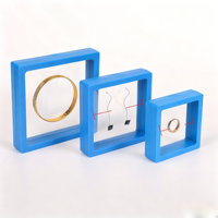 Kotak Display Suspensi TPU Clear View dengan Film Elastis, Casing Mengambang untuk Koleksi Hobi, Tempat Ornamen Mini
