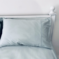 Couleur unie 100% coton 40S lourd 300TC ensemble de draps technique tissé de haute qualité housse de couette drap plat taie d'oreiller ensemble