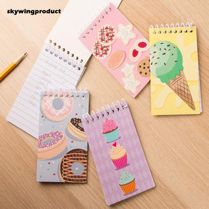 Prodotto Skywing Top Seller <span class=keywords><strong>4</strong></span> graziosi disegni <span class=keywords><strong>di</strong></span> Dessert 3X5 pollici 24 confezioni <span class=keywords><strong>di</strong></span> <span class=keywords><strong>quaderni</strong></span> <span class=keywords><strong>di</strong></span> carta rivestiti <span class=keywords><strong>a</strong></span> spirale per Journaling - Product Image 4