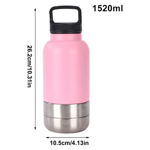 2025 3 1 32oz 64oz Stylish Simple Waterproof Portable Dog Water Bottle Bowls Stainless Steel Insulated Outdoor Travel Customized - Product Image 2