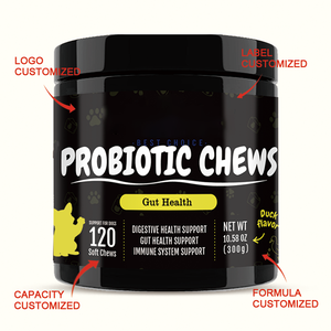 Suplemento Masticable Probiótico Orgánico Natural OEM para <span class=keywords><strong>Perros</strong></span>, Apoya la Salud Digestiva e Inmunológica, Absorción Rápida, Cuidado de la Salud de las Mascotas - Product Image 2