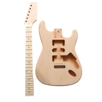 TC Factory DIY Solid Basswood Maple 6-String Electric Guitar Kit 39-inch Unassembled Version for Beginners