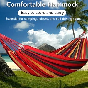<span class=keywords><strong>Hamac</strong></span> de camping extérieur pliable, respirant, robuste, haute résistance, portable, à forte capacité de charge, renforcé et sûr pour les voyages et les activités en plein air. - Product Image 1