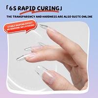Gel de construction pour extension d'ongles auto-nivelant transparent haute capacité 50g pour salon de manucure et vente en gros