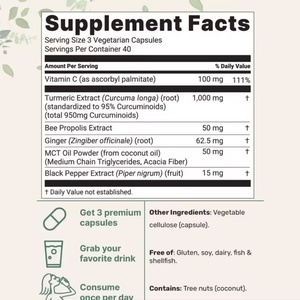 Suplemento de Cúrcuma al por Mayor, 120 Cápsulas, Súper Efecto, 1000 mg, Alta Absorción, Seguro para Adultos, pero No Apto para Mujeres Embarazadas - Product Image 2