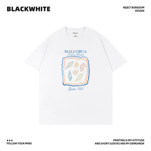 Camiseta Mallorca Palma Beach Blanca 100% Algodón Manga Corta Jersey Transpirable para Hombre Q92 - Product Image 4