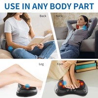 Coussin de massage vibrant Shiatsu portable avec contrôle de la minuterie pour soulager les douleurs au cou, à la taille et aux épaules – Appareil de soins de santé à brancher pour la maison