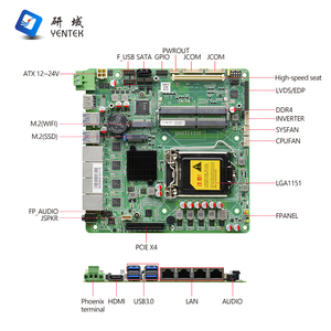 Placa Base Integrada LGA1151, Procesador I3 I5 I7, 4 LAN, 2 COM, HD LVDS, Pantalla 4K, Win7 10 11 Linux, Mini ITX - Product Image 2