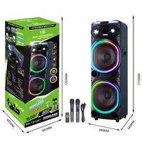 Altavoz de Karaoke Kalonka Bass, Altavoces de Escenario para DJ, Altavoz de Karaoke Dual de 12 Pulgadas con Micrófono y Bluetooth