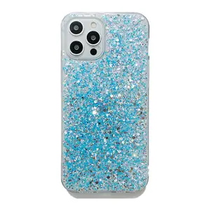 For iPhone Cover with Sparkles Glitter Bling New for iPhone 14 Pro Max Case Star Glitter Case for iPhone 14 13 12 11 Pro Max