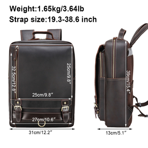 Bolso de mano pequeño extremo superior Real Buffalo Mochila de cuero portátil paquete - Product Image 2