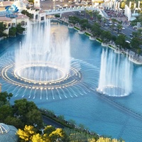 Fontaine musicale d'extérieur Water Crown, nouvelle conception pour les espaces publics ouverts, spectacle de lumière sur le sol, acier inoxydable moderne