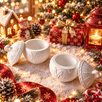 Moule en silicone rond pour boîte de rangement de Noël, idéal pour la fabrication de bougies parfumées en résine époxy ou gypse, pour la décoration de Noël à la maison, facile à démouler.