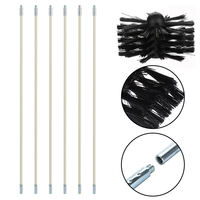 Kit de nettoyage de cheminée rotatif, brosse pour conduit de sécheuse, tiges en nylon flexibles segmentées, outil de nettoyage de cheminée et de conduit