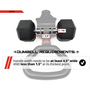 Convertitore da manubrio a kettlebell per palestra domestica, maniglia per kettlebell con pesi regolabili per sollevamento pesi - Product Image 3